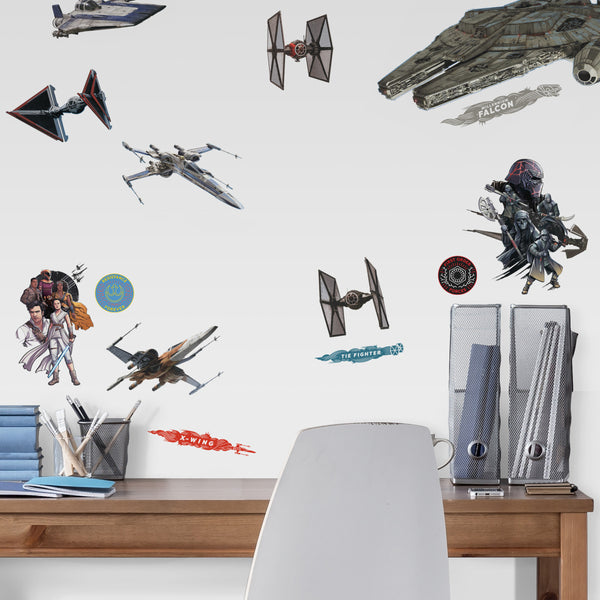 STAR WARS EPISODE IX GALACTIC SHIPS PEEL AND STICK WALL DECALS