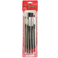 Hobby and Craft Brushes - Pack of 5 assorted