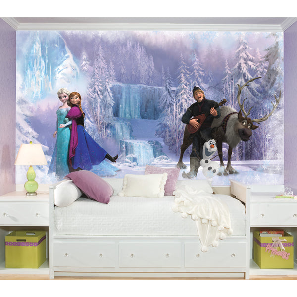 FROZEN CHAIR RAIL PREPASTED MURAL 6' X 10.5' - ULTRA-STRIPPABLE