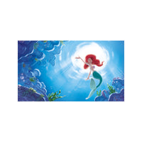DISNEY PRINCESS THE LITTLE MERMAID 'PART OF YOUR WORLD' XL CHAIR RAIL PREPASTED MURAL 6' X 10.5' - ULTRA-STRIPPABLE