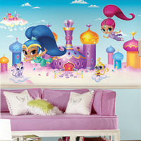 SHIMMER AND SHINE XL CHAIR RAIL PREPASTED MURAL 6' X 10.5' - ULTRA-STRIPPABLE