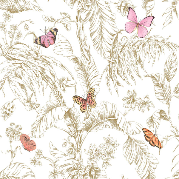 BUTTERFLY SKETCH PEEL & STICK WALLPAPER