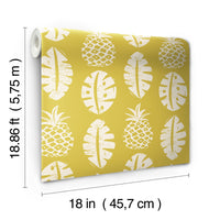 PINEAPPLE BLOCK PRINT PEEL & STICK WALLPAPER