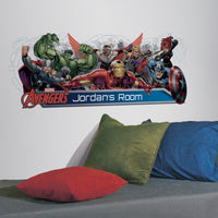 AVENGERS ASSEMBLE PERSONALIZATION HEADBOARD PEEL AND STICK WALL DECALS