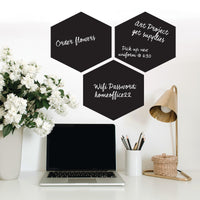 CHALK HEXAGON PEEL AND STICK WALL DECALS